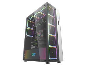 darkFlash DF800 E-ATX PC Case 4 side glass panels supports up to 20 cooling fans 480mm water cooling and 16 harddrive discks darkFlash DF800 E-ATX PC Case 4 side glass panels supports up to 20 cooling fans 480mm water cooling and 16 harddrive discks