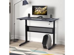 Gaming Desk Home Office Desk Adjustable Height Standing Desk with Crank Handle Manual Lifting Table with Sturdy Legs and Foot Pads 47.2"L x 23.6"W x 28.7-44.5"H Gaming Desk Home Office Desk Adjustable Height Standing Desk with Crank Handle Manual Lifting Table with Sturdy Legs and Foot Pads 47.2"L x 23.6"W x 28.7-44.5"H