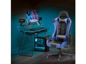 Ergonomic Gaming Chair Racing Computer Chair PU Leather Chair Adjusted Reclining Office Desk Chair with Headrest and Lumbar Support