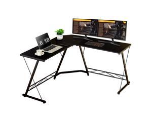 51" L Shape Desk Computer Desk Study Writing Table Home Office Desk Gaming Desk Metal Frame Black 51" L Shape Desk Computer Desk Study Writing Table Home Office Desk Gaming Desk Metal Frame Black