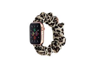 Gemdeck Compatible for Apple Watch Band Cute Printed Elastic Solo Loop Bands 38  40 mm Brown