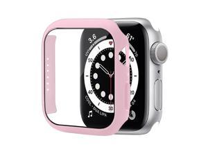Gemdeck Waterproof Apple Watch Screen Protector Case Series SE 123456 Accessories iWatch Protective PC Face Cover 40mm Pink