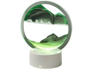 Gemdeck 3d Mobile Sand Painting Lamp Hourglass Led Lamp For Home Desktop Decor Green