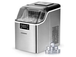 EUHOMY Ice Maker Machine Countertop, 2 Ways to Add Water, 45Lbs