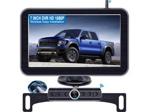 DoHonest Wireless Backup Camera 7-Inch: Plug and Play Easy to Install Truck  Car Monitor Kit HD 1080P Bluetooth Reverse Cam for Pickup Camper Van