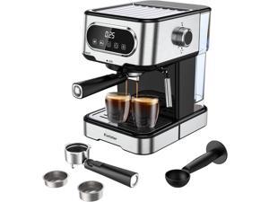  Ihomekee Espresso Machine 15 Bar, Coffee Maker for Cappuccino  and Latte Maker with Milk Frother Steam Wand, Fast Heating Coffee Machine  for Home, Office - CM6822, Silver: Home & Kitchen
