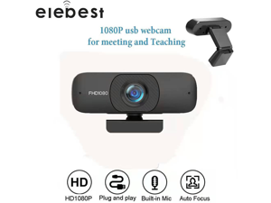 1080P Webcam for PC,HD Web Camera with Microphone,USB Computer Camera with Tripod,Plug and Play,Auto Focus Fixed Lens for Zoom,Conferencing,Video Calling,E-learning