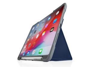 STM Dux Plus Case,for Apple iPad Case 10.2 inch (8th/7th),with Super Protective case-Military,Multi-functional bracket,[Wake up Instant on/Off I Water-Repellent I]Blue/Transparent.