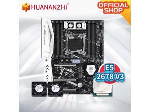 X99 TF X99 Motherboard with Intel XEON E5 2678 V3  with MOS Fan combo kit set use DDR3 DDR4 RECC memory NVME USB 3.0