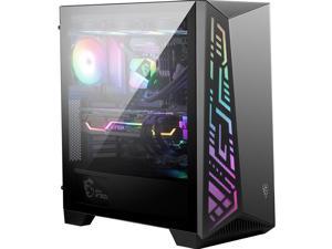 MSI PAG GUNGNIR 110 MAX  E-ATX/ATX/ Micro-ATX/ Mini-ITX Mid Tower Gaming Case-Black, Steel/ With 120mm ARGB fan*1/ Tempered Glass Side Transparent/Support 360mm Radiator MSI Computer Cases
