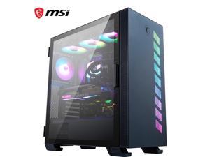 MSI MAG VAMPIRIC 300R PACIFIC BLUE E-ATX/ATX/ Micro-ATX/ Mini-ITX Mid Tower Gaming Case-Black, Steel/ Plastic/ Tempered Glass Side Transparent/With 1 ARGB fan/Type-c/ Support 360mm Radiator