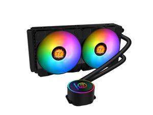 Thermaltake(Tt) TENGEN Whirlwind X240 RGB all-in-one liquid CPU Cooler 240mm Radiator, 120mm Fans and RGB water block,Compatible with Intel LGA2066/1700/1151 and AM4 socket, CL-W308-PL24SW-A