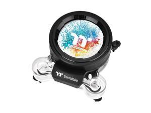 Thermaltake Pacific MX2 Ultra CPU Waterblock, 2.1 inch LCD Display and Central Inlet Design, Support Intel LGA 1700/1200/1151/1150 AMD AM4/AM3+/AM3/AM2+,With Built-in Temp Sensor (CL-W332-CU00SW-A)