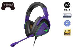 ASUS ROG Delta S EVA Edition RGB Headset, High-Resolution ESS 9281 Quad DAC/Built-In MQA Renderer/Noise-Canceling/ASUS AI Noise-Canceling Microphone/Aura RGB Lighting, EVA Purple Gaming Headset