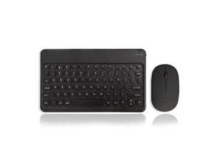 Bluetooth Keyboard and Mouse Combo Ultra Slim Rechargeable Wireless Bluetooth Keyboard and Mouse for Android Tablets Smartphones iOS iPhoneIPadIPad Pro Windows  Black