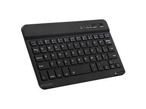 UltraSlim Bluetooth Keyboard Portable Mini Wireless Keyboard Rechargeable for Apple iPad iPhone Samsung Tablet Phone Smartphone iOS Android Windows  7 inch Black