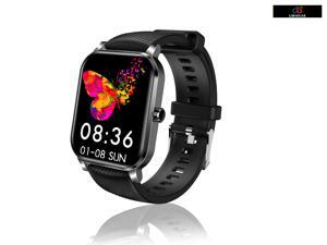 Smart Watch Full Touch 1.4" Display Square Temppered Screen Sports Fitness Tracker Heart Rate Sleep Blood Oxygen Monitor Waterproof Smartwatch Watch iOS Android Phone Men Women Kids Teens Black Smart Watch Full Touch 1.4" Display Square Temppered Screen Sports Fitness Tracker Heart Rate Sleep Blood Oxygen Monitor Waterproof Smartwatch Watch iOS Android Phone Men Women Kids Teens Black