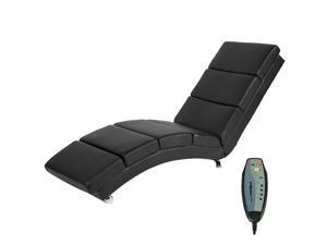 Electric Massage Recliner Chair - Linen Chaise Lounge Indoor Chair, Modern Long Lounger for Office or Living Room