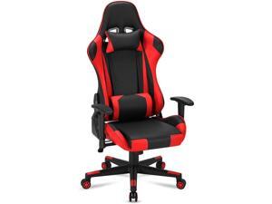 Gaming Chair Computer Game Chair Office Chair Ergonomic High Back PC Desk Chair Height Adjustment Swivel Rocker with Headrest and Lumbar Support Lumbar Pillow,Red Gaming Chair Computer Game Chair Office Chair Ergonomic High Back PC Desk Chair Height Adjustment Swivel Rocker with Headrest and Lumbar Support Lumbar Pillow,Red