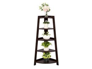 Balight 5 Tier Corner Shelf Stand Wood Display Storage Home Furniture Black Balight 5 Tier Corner Shelf Stand Wood Display Storage Home Furniture Black