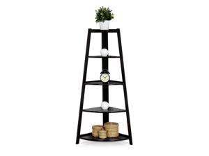 Balight 5 Tier Corner Shelf Stand Wood Display Storage Home Furniture Black Balight 5 Tier Corner Shelf Stand Wood Display Storage Home Furniture Black