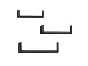 Balight Set of 3 Floating Display Shelves Ledge Bookshelf Wall Mount Storage Shelving Black Balight Set of 3 Floating Display Shelves Ledge Bookshelf Wall Mount Storage Shelving Black