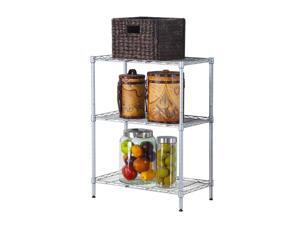 Balight Concise 3 Layers Carbon Steel & PP Storage Rack Silver Balight Concise 3 Layers Carbon Steel & PP Storage Rack Silver