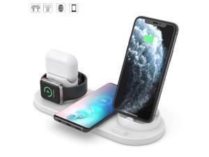 6 In 1 Charging Dock Charger Stand For Apple Watch Series/Air Pods IPhone Station