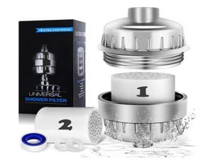 Brightup 10 Stage Shower Filter with Vitamin C for Hard Water - High Output Shower Water Filter to Remove Chlorine and Fluoride - 2 Cartridges Included -Consistent Water Flow Showerhead Filter Brightup 10 Stage Shower Filter with Vitamin C for Hard Water - High Output Shower Water Filter to Remove Chlorine and Fluoride - 2 Cartridges Included -Consistent Water Flow Showerhead Filter