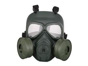 Brightup Airsoft Tactical Protective Mask, Safety Full Face Eye Protection Skull Dummy Toxic Gas Mask with Adjustable Strap for BB Gun CS Cosplay Costume Halloween Masquerade No Batteries 2 Filter Brightup Airsoft Tactical Protective Mask, Safety Full Face Eye Protection Skull Dummy Toxic Gas Mask with Adjustable Strap for BB Gun CS Cosplay Costume Halloween Masquerade No Batteries 2 Filter