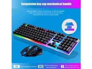 Brightup Wired Gaming Keyboard and Mouse Combo, Led Rainbow Backlit Keyboard Quiet Metal Keyboard & Gaming Mouse for PS5/PS4/Xbox/Pc Gamer/Computer/Laptop Brightup Wired Gaming Keyboard and Mouse Combo, Led Rainbow Backlit Keyboard Quiet Metal Keyboard & Gaming Mouse for PS5/PS4/Xbox/Pc Gamer/Computer/Laptop