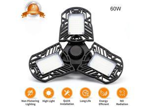 2-Pack Garage Lights 60W LED Garage Lighting - 6000LM 6500K LED Three-Leaf Garage Ceiling Light Fixtures, LED Shop Light with Adjustable Multi-Position Panels, LED Glow Light for Garage, Workshop 2-Pack Garage Lights 60W LED Garage Lighting - 6000LM 6500K LED Three-Leaf Garage Ceiling Light Fixtures, LED Shop Light with Adjustable Multi-Position Panels, LED Glow Light for Garage, Workshop