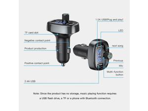 Bluetooth FM Transmitter for Car, 3.4A Wireless Bluetooth FM Audio Adapter Music Player Car Kit with LED Backlit, Hands-Free Calling, 2 USB Ports, Hi-Fi Music, Support U Disk/TF Card Bluetooth FM Transmitter for Car, 3.4A Wireless Bluetooth FM Audio Adapter Music Player Car Kit with LED Backlit, Hands-Free Calling, 2 USB Ports, Hi-Fi Music, Support U Disk/TF Card