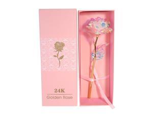 24K Colorful Rose Artificial Flower Mother's Day Unique Gifts Valentine's Day Thanksgiving Girl's Birthday, Best Gifts for Her for Girlfriend Wife Women