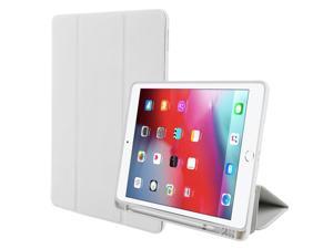 For IPad 3/4/5/7/8th Case, Ultrathin Trifold PU Leather & Soft Silicone Stand Cover With Pencil Holder(withoutPencil  ), Auto Sleep/Wake For IPad Mini /Pro /Air 2019/2020 Grey iPad 10.2Inch 8th/7th