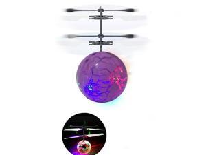 Induction Aircraft, Luminous Floating Flying Toy Ball, Infrared Induction Remote Control Flying Toy, Built-in LED Light (soccer)