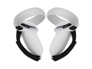 Touch Controller Grip Cover for Oculus Quest 2, Anti-Throw Handle Protective Sleeve Oculus Quest 2 Accessories with Adjustable Wrist Knuckle Strap White