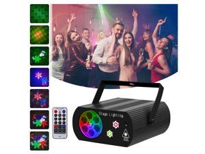 Hemucun Party Lights Sound Activated Disco Light with Remote Control, Laser Projector Strobe DJ Lights for Stage disco ball Birthday Show Xmas KTV Bar Club Pub