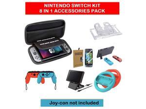 Switch Accessories Bundle - Nintendo switch Case & Screen Protector, Hard Case, Grip cases, Switch Wheels, Games Holder, Charge cable Switch Accessories Bundle - Nintendo switch Case & Screen Protector, Hard Case, Grip cases, Switch Wheels, Games Holder, Charge cable