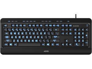 Azio Large Print Keyboard - USB Computer Keyboard with 3 Interchangeable Backlight Colors (KB505U) Azio Large Print Keyboard - USB Computer Keyboard with 3 Interchangeable Backlight Colors (KB505U)