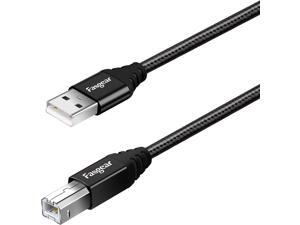 Fasgear Printer Cable USB 2.0 -A Male to B Male Scanner Cord Nylon Braided High Speed for Canon, HP, Brother, Lexmark, Epson, Dell, Samsung etc (6ft, Black) Fasgear Printer Cable USB 2.0 -A Male to B Male Scanner Cord Nylon Braided High Speed for Canon, HP, Brother, Lexmark, Epson, Dell, Samsung etc (6ft, Black)