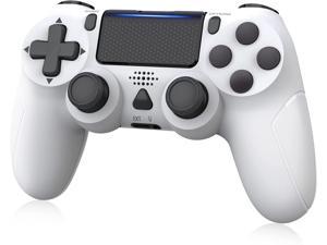 Wireless Controller for PS-4, YAEYA Gamepad Joystick Wireless Remote Pro Controller for PS-4/PRO/SLIM with Motion Motors and Built-in Audio Function, NOT-OEM (White)