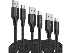 Micro USB Cable 3Pack 6.6ft USB to Micro USB 2.0 Nylon Braided Fast Quick Charger Cord for PS4, Samsung Galaxy S7 S6, Note, LG, Nexus, Nokia, Xbox One Controlle and More