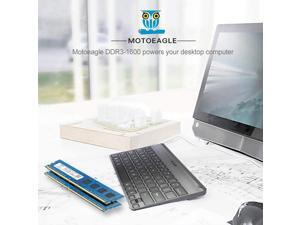 Motoeagle 8GB Kit (4GBX2) DDR3/DDR3L 1600 UDIMM, PC3/PC3L 12800U 4GB 2Rx8 1600MHz 1.35V/1.5V 240-Pin Dual Rank Non-ECC Unbuffered Desktop Memory Ram Module Upgrade