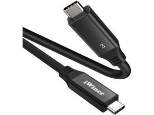 USB4 Cable Compatible with Thunderbolt 3 40Gbps/5K/2.6Ft, iWiner Thunderbolt 3 Cable 100W(20V,5A) USB C to USB C Cable Supports Single 5K 60Hz or Dual 4K 60Hz Monitor, External SSD, eGpu, USB-C Dockin