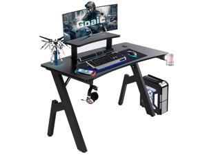Goaic Ergonomic Gaming Desk 47 Inch PC Computer Table,Home Office Desk Carbon Fiber Surface Workstation Game Station with Monitor Stand, Cup Holder, Headphone Hook, Game Handle Rack (Black) Goaic Ergonomic Gaming Desk 47 Inch PC Computer Table,Home Office Desk Carbon Fiber Surface Workstation Game Station with Monitor Stand, Cup Holder, Headphone Hook, Game Handle Rack (Black)