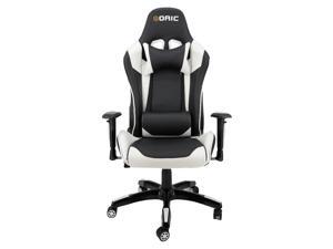 Goaic Gaming Chair 180° Reclining with Backrest and Seat Height Adjustable Swivel Recliner with Headrest and Lumbar Pillow Support Gaming Chair for Home, Office, PC Gaming Desk Chair (Black/White) Goaic Gaming Chair 180° Reclining with Backrest and Seat Height Adjustable Swivel Recliner with Headrest and Lumbar Pillow Support Gaming Chair for Home, Office, PC Gaming Desk Chair (Black/White)