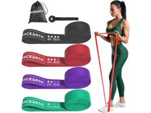PACEARTH Long Resistance Bands Set with Door Anchor & Bag, Fabric Long Bands for Working Out, Full Body Workout Bands for Women & Men, Exercise Bands for Training, Home Workouts