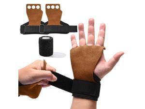 PACEARTH 3 Hole Leather Hand Grips for Gymnastics Rings Palm Fingers Protection Gloves with Grip Tape Comfortable Wrist Wraps for Weight Lifting Pull Up Bar from Rips and Blisters S PACEARTH 3 Hole Leather Hand Grips for Gymnastics Rings Palm Fingers Protection Gloves with Grip Tape Comfortable Wrist Wraps for Weight Lifting Pull Up Bar from Rips and Blisters S