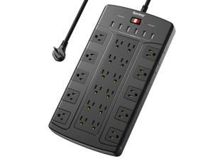 SUPERDANNY Surge Protector Power Strip with 22 AC Outlets & ...